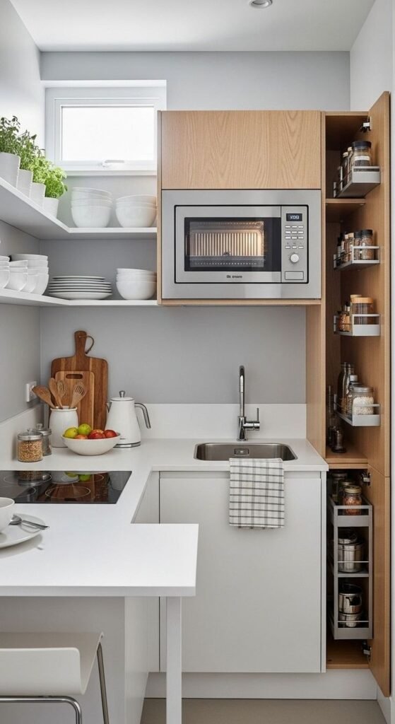 Tiny House Living Ideas to Maximize Space and Comfort 7 Cozy White Wood Tiny Kitchen Marvel