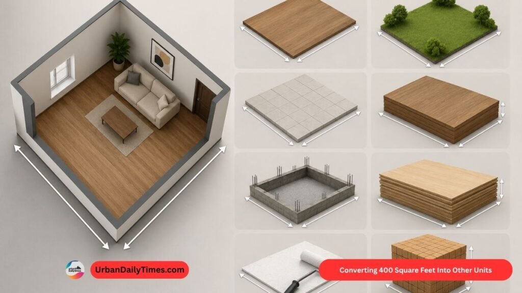 Calculating the Square Footage of a 20x20 Room: How to Determine the Size of Your Space Easily 3 Converting 400 Square Feet Into Other Units
