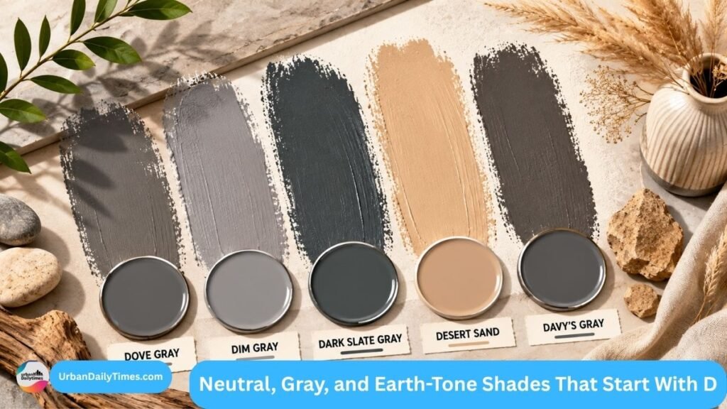 Dazzling Colors That Start With D: Explore a Palette of Stunning Shades Beginning with D 3 Neutral Gray and Earth Tone Shades That Start With D