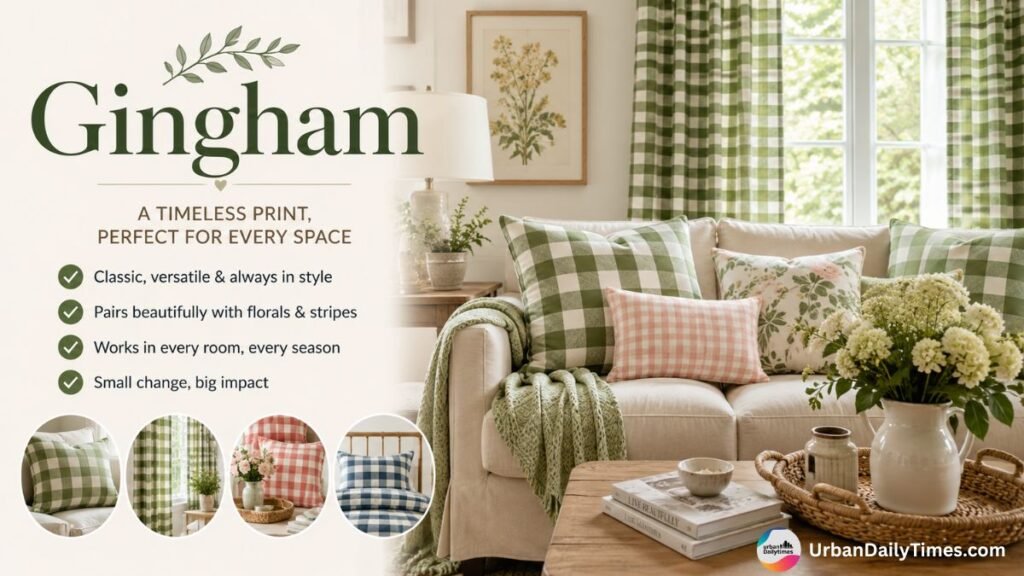 5 Home Design Trends That Are Set to Take Over This Spring, According to Designers Who Track What’s Next 2 5 Home Design Trends Gingham