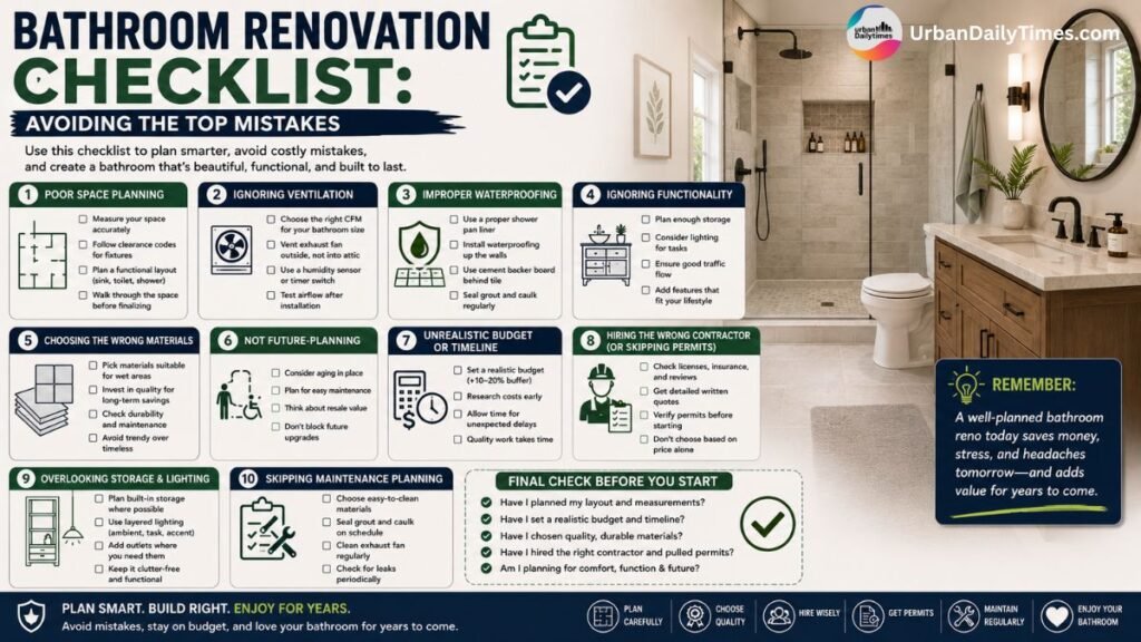 8 Bathroom Renovation Mistakes Contractors Wish You'd Stop Making 10 8 Bathroom Renovation Mistakes Bathroom Renovation Checklist Avoiding the Top Mistakes