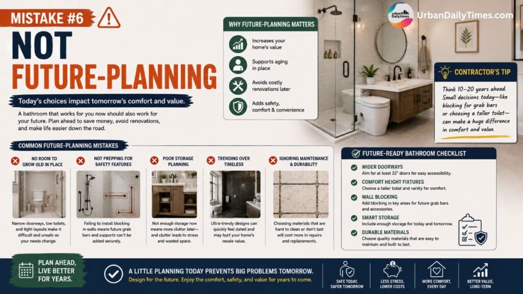 8 Bathroom Renovation Mistakes Contractors Wish You'd Stop Making 7 8 Bathroom Renovation Mistakes Not Future Planning