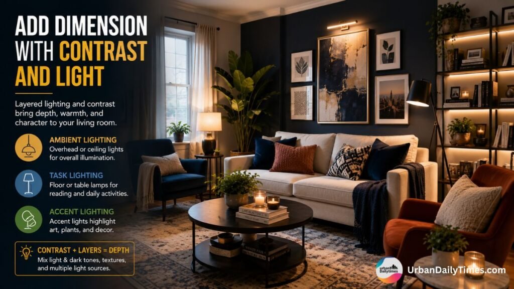 Apartment Living Room Ideas: Transform Your Space into a Stylish Haven 3 Apartment Living Room Ideas Add Dimension With Contrast and Light