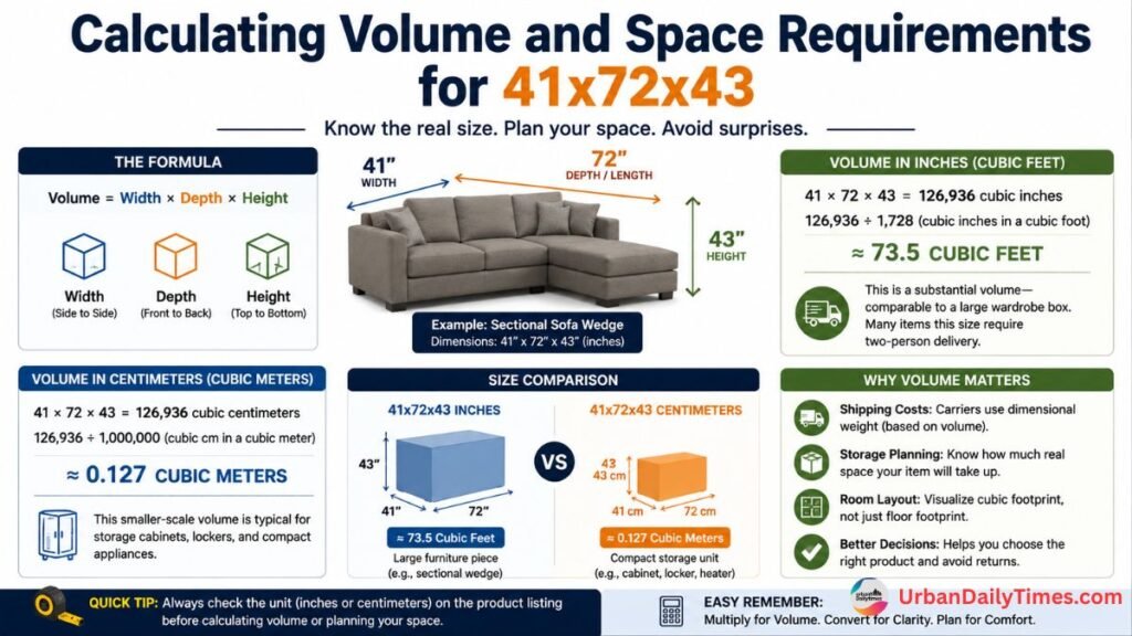 41x72x43: The Dimensions That Define Your Space And Why They Actually Matter 5 Calculating Volume and Space Requirements for 41x72x43
