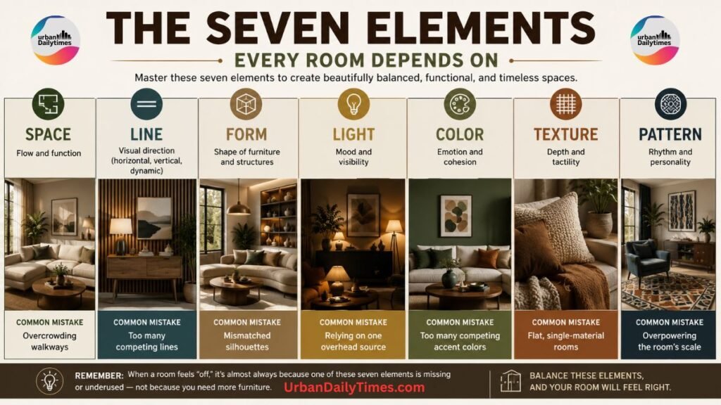 Interior Design DesignMode24: 15 Modern Ideas to Transform Your Home in 2026 3 Interior Design DesignMode24 The Seven Elements Every Room Depends On
