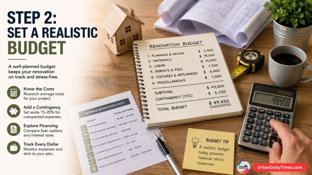 House Renovation Guide: How to Plan and Prepare 4 Step 2 Set a Realistic Budget House Renovation Guide