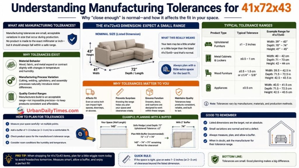 41x72x43: The Dimensions That Define Your Space And Why They Actually Matter 11 Understanding Manufacturing Tolerances for 41x72x43