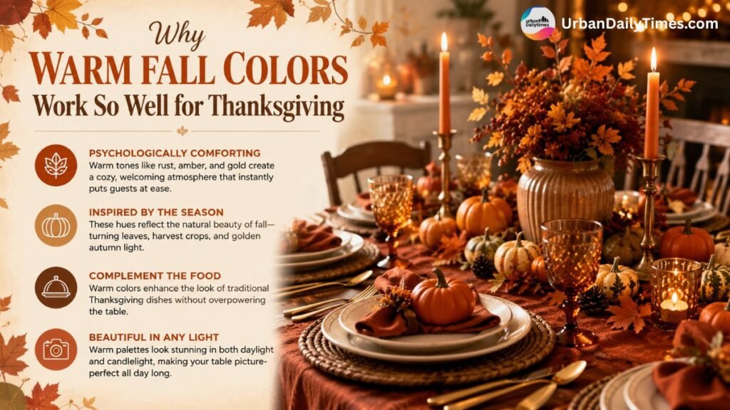 How To Set a Thanksgiving Table in Warm Fall Colors 2 Why Warm Fall Colors Work So Well for Thanksgiving
