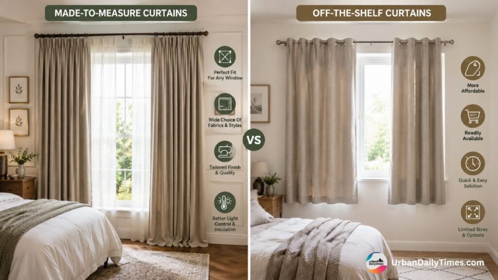 Bedroom Curtain Ideas: How to Choose Curtains That Transform Your Sleep Space 2 Bedroom Curtain Ideas Made to Measure vs Off the Shelf Curtains
