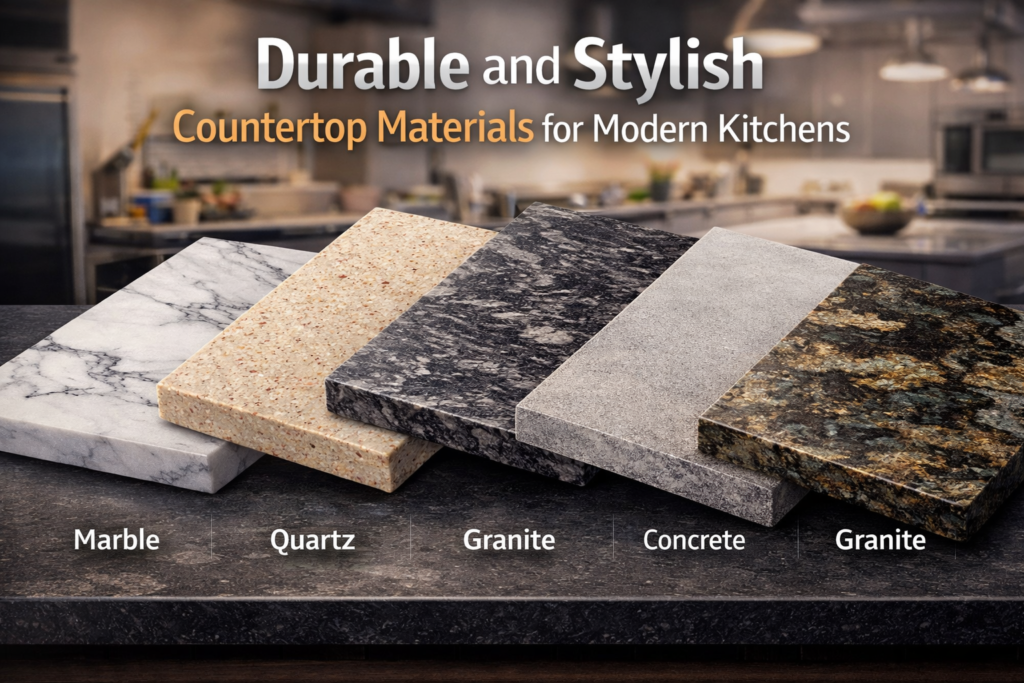 Durable and Stylish Countertop Materials for Modern Kitchens
