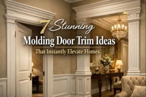 Stunning molding door trim ideas featuring elegant interior doorway design