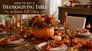 How To Set a Thanksgiving Table in Warm Fall Colors