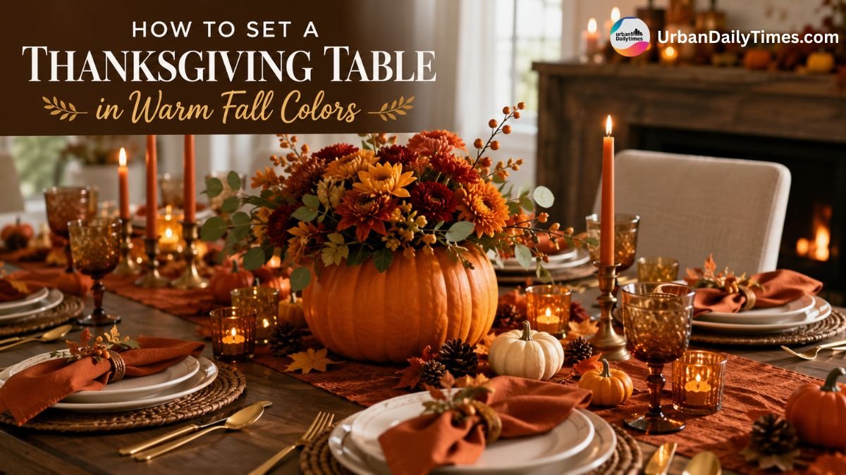 How To Set a Thanksgiving Table in Warm Fall Colors